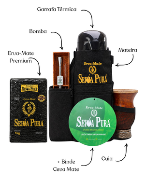 Kit Chimarrão Seiva Pura Completo + Ceva Mate de Brinde